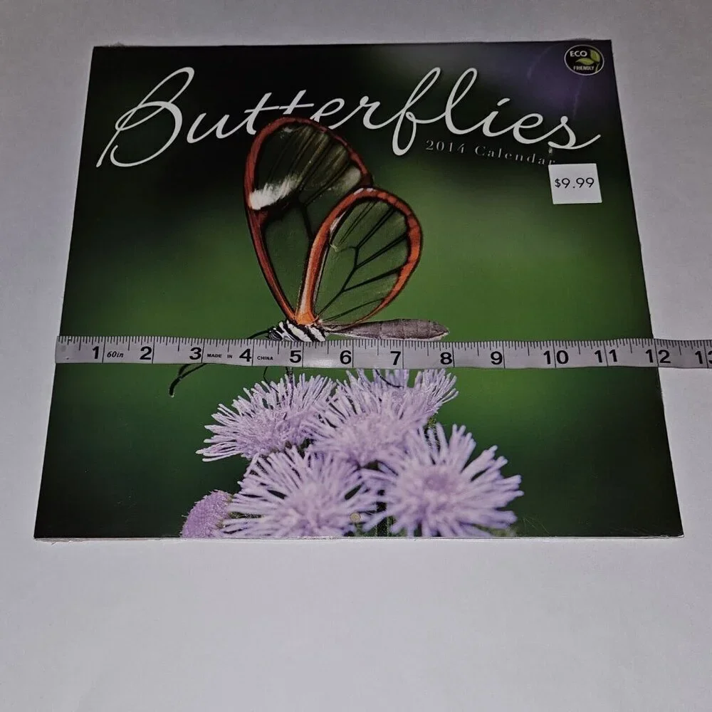 7 Dups 2014 Butterflies Calendar Lot 12x12 Prop (dates line up with 2025) SEALED